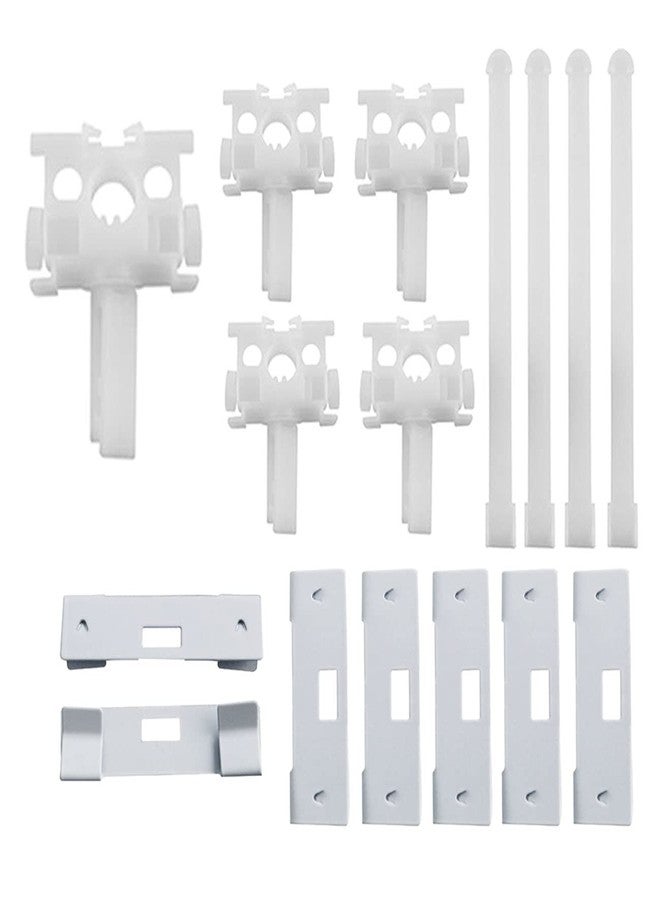 AXLIZER 30PCS Broken Missing Vertical Blinds Repair Kit 20PCS Vertical Blind Repair Tabs Replacement Clips and 10PCS Vertical Blind Repair Brackets Carrier Plus Stems Set - Image 1